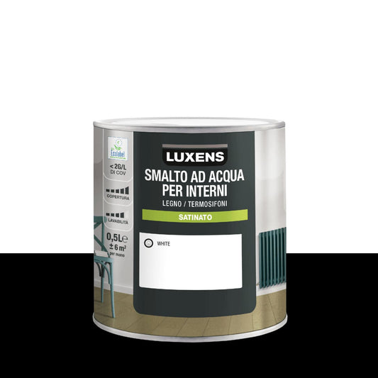 Bricocenter LUXENS SATIN WHITE INTERIOR WATER ENAMEL 500 ML