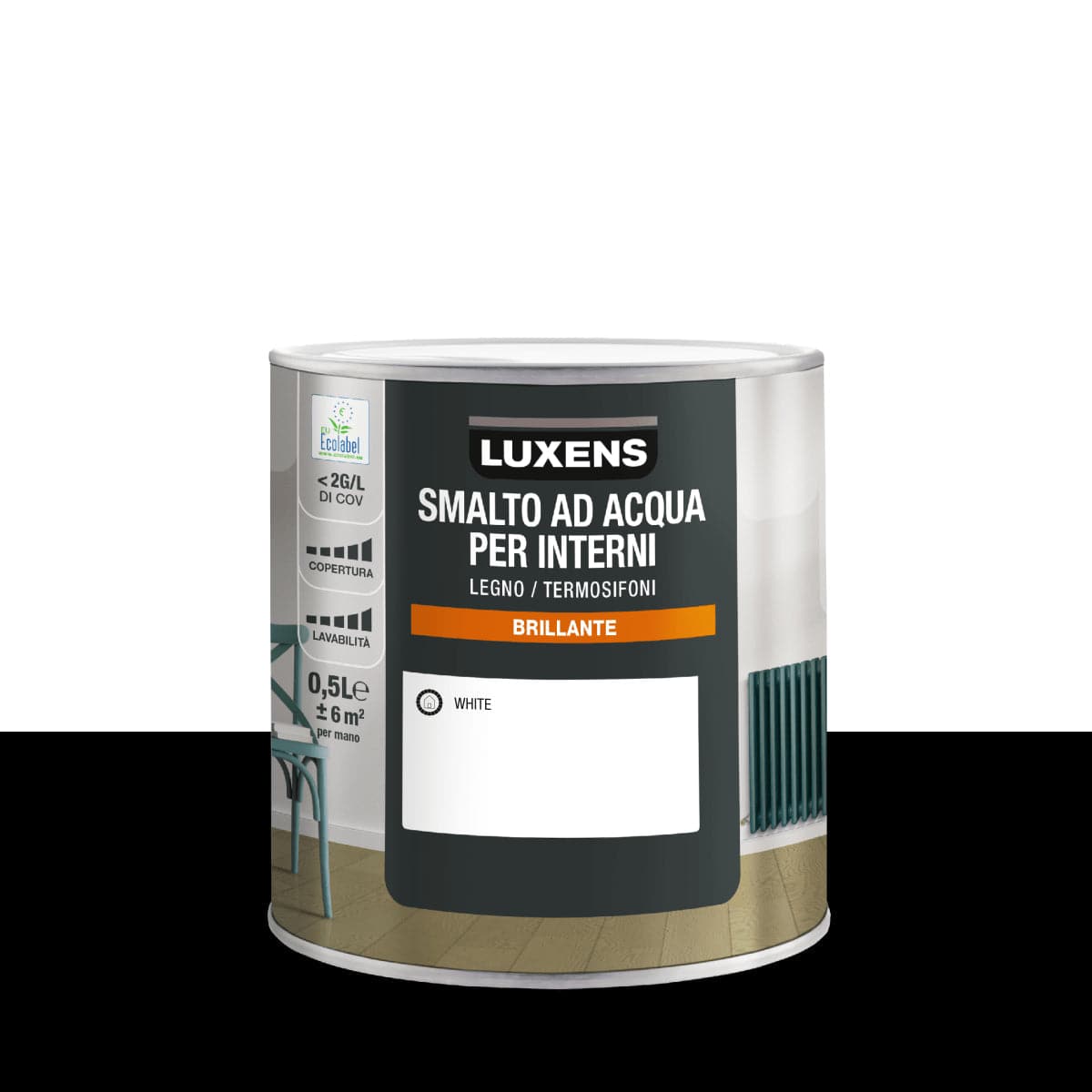 LUXENS BRILLIANT WHITE INTERIOR WATER ENAMEL 500ML