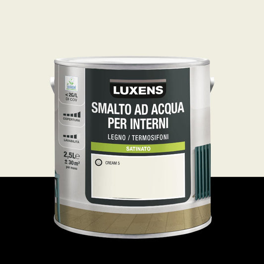 LUXENS CREAM 5 SATIN WATER-BASED INTERIOR ENAMEL 2.5 L