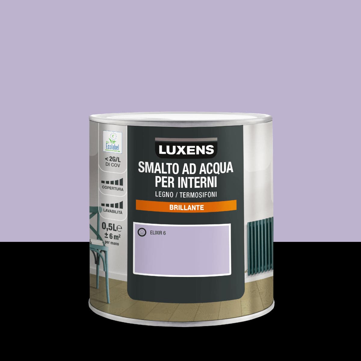Bricocenter ELIXIR 6 BRILLIANT LUXENS INTERIOR WATER ENAMEL 500ML