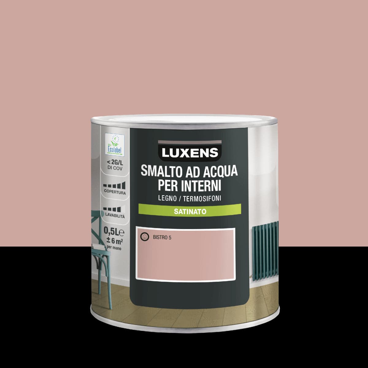 Bricocenter LUXENS BISTROT 5 SATIN INTERIOR ENAMEL 500 ML