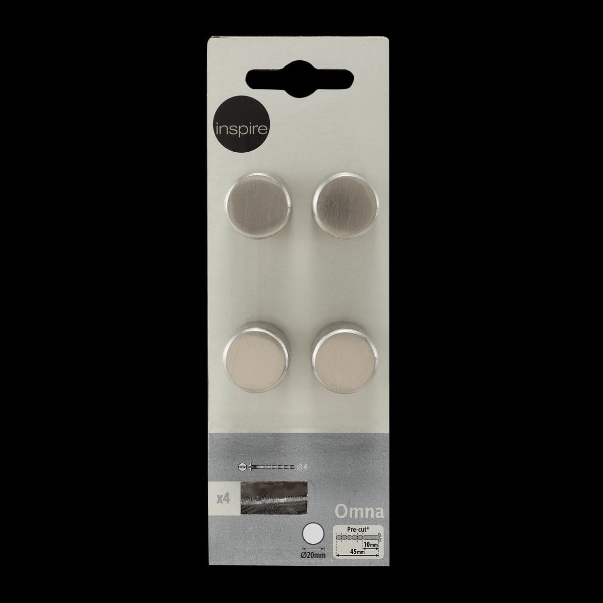 4 OMNA D 19.5MM BRUSHED NICKEL KNOBS - best price from Maltashopper.com BR410007490