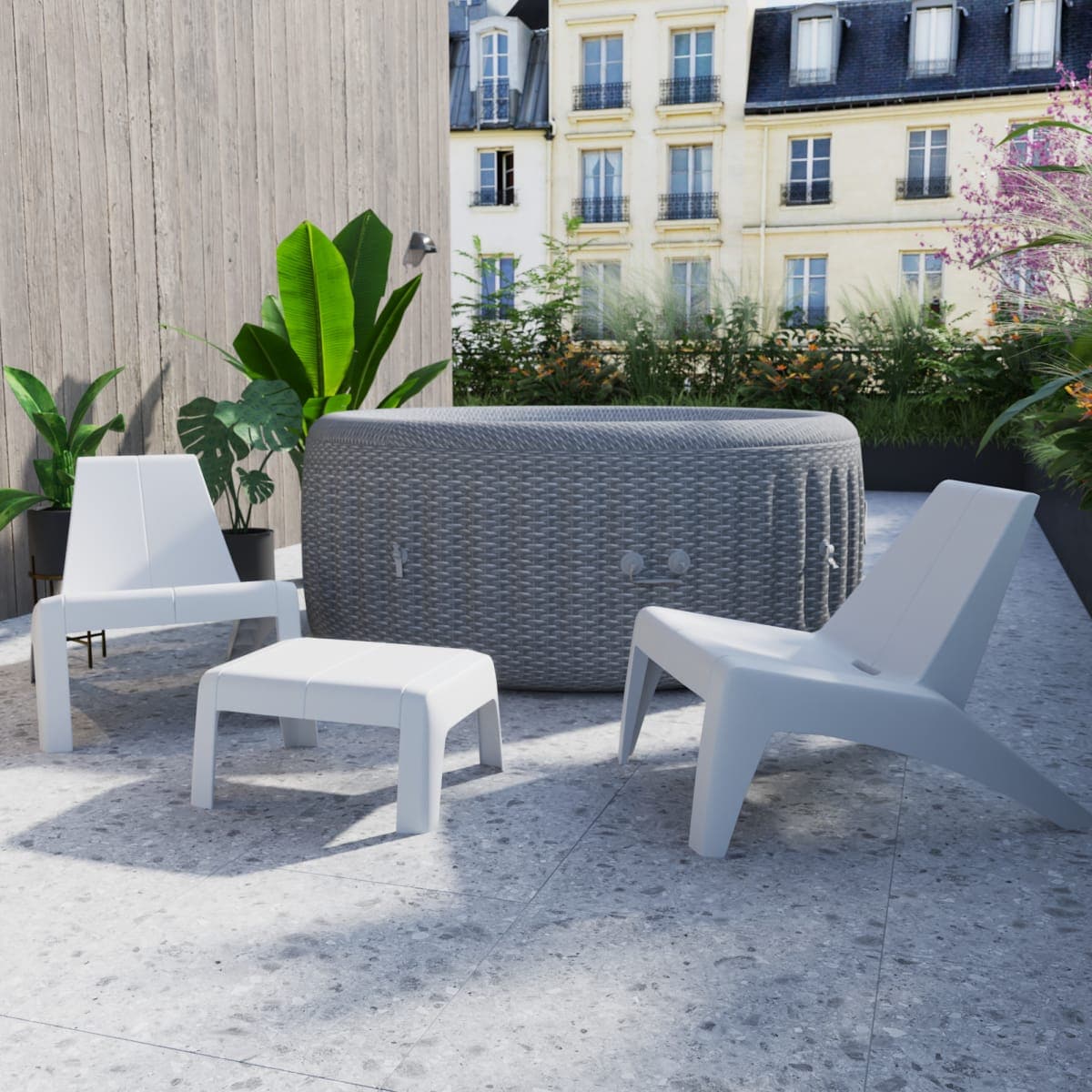 Bricocenter HALIOS RELAX NATERIAL WHITE ARMCHAIR