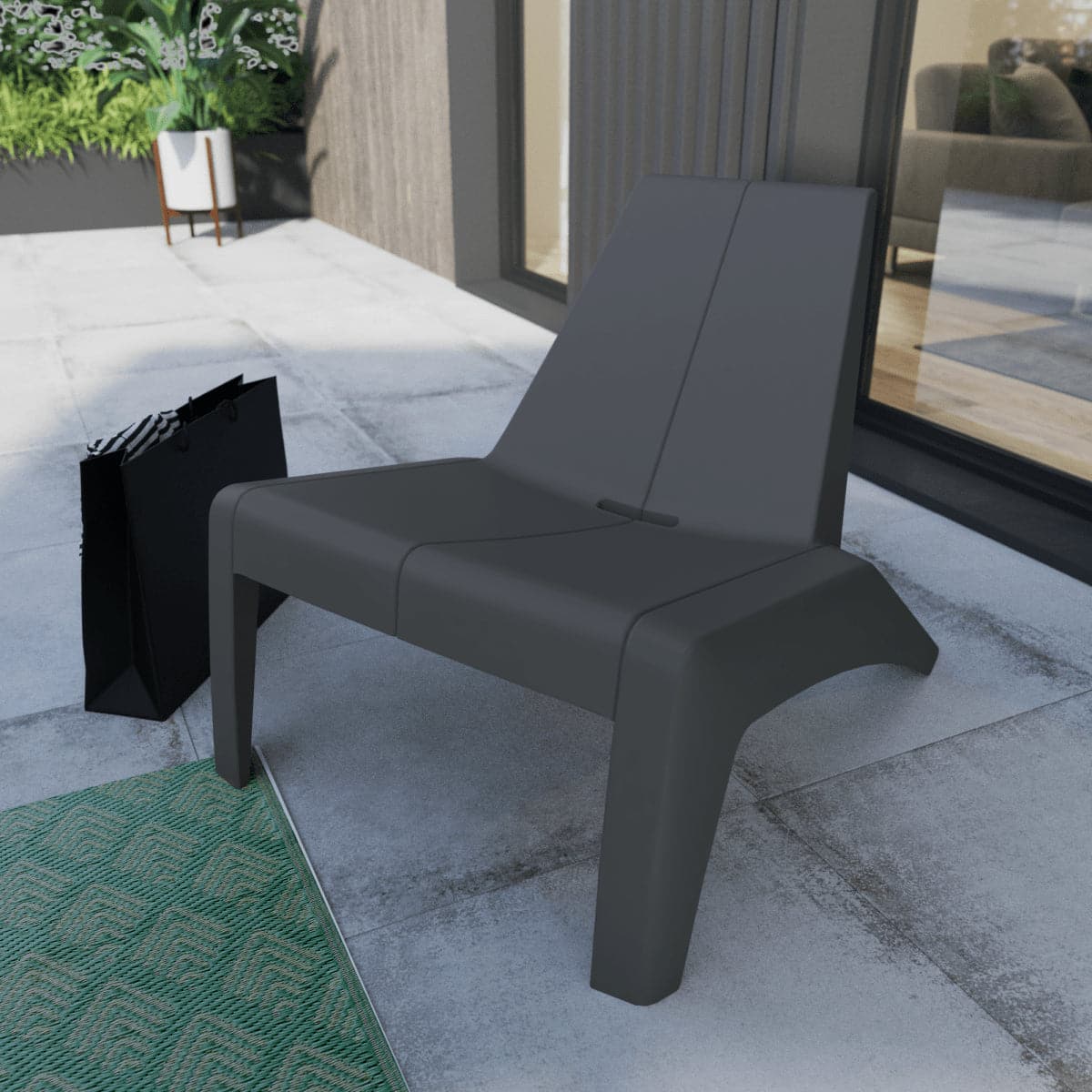 Bricocenter HALIOS RELAX NATERIAL ANTHRACITE ARMCHAIR