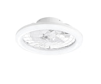 CEILING LIGHT WITH FAN ETESIA WHITE D49 CM LED 30W CCT WITH REMOTE CONTROL - best price from Maltashopper.com BR420008240