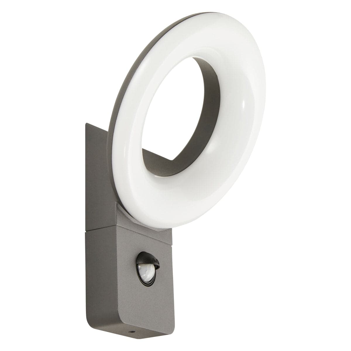 Bricocenter QUITO WALL LIGHT ALUMINIUM GREY 24X12.5X12.5CM LED 16W NATURAL LIGHT WITH MOTION SENSOR