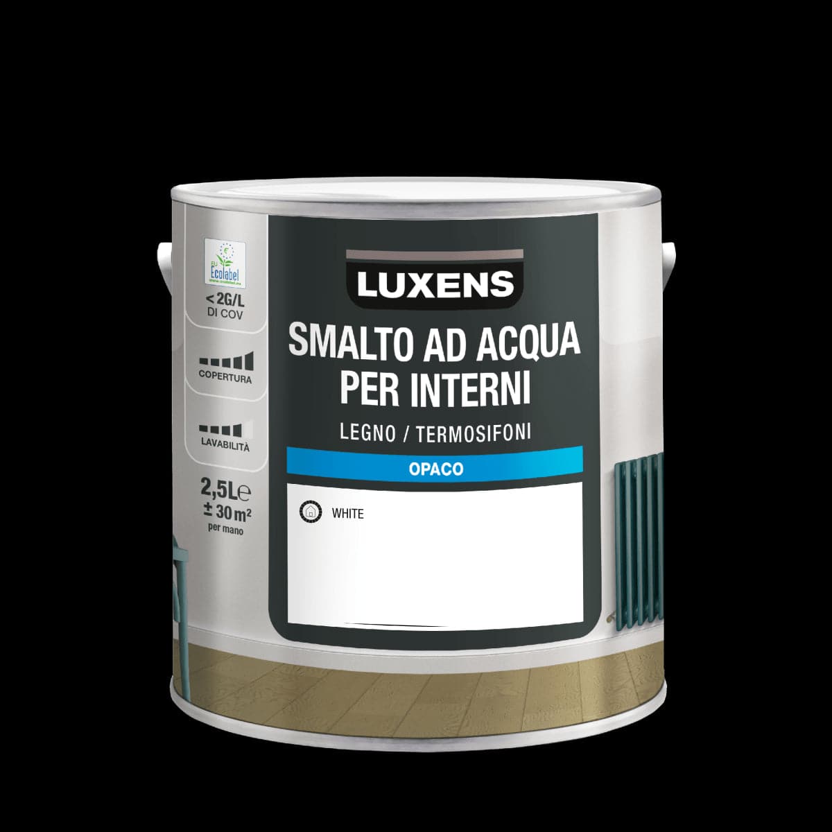 LUXENS 2.5 L WHITE MATT INTERIOR WATER-BASED ENAMEL