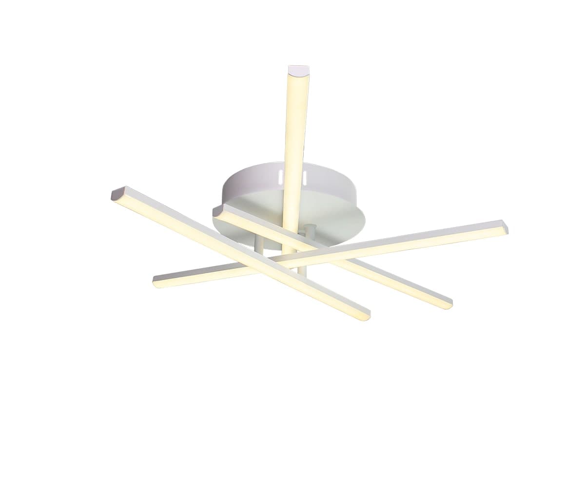 MIKADO ALUMINIUM CEILING LAMP WHITE D65 CM LED 40W NATURAL LIGHT - best price from Maltashopper.com BR420008336