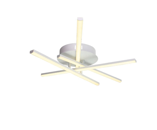 MIKADO ALUMINIUM CEILING LAMP WHITE D65 CM LED 40W NATURAL LIGHT - best price from Maltashopper.com BR420008336
