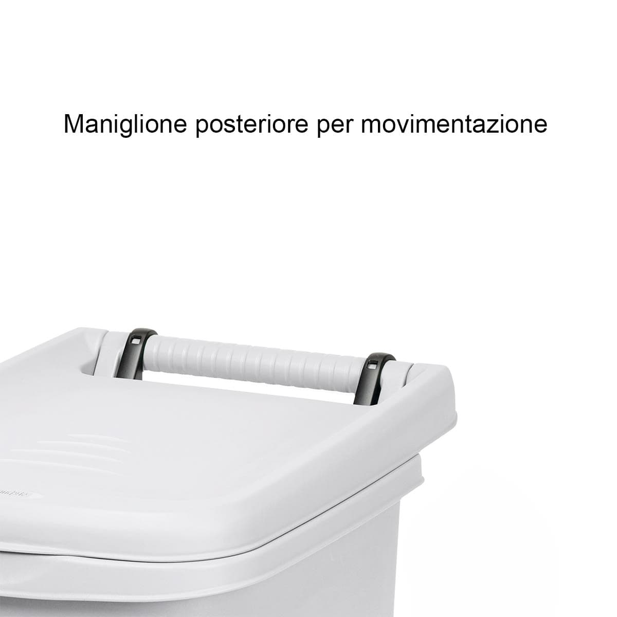 PEDAL BIN WHITE URBAN SYSTEM 60LT WITH WHEELS - best price from Maltashopper.com BR410007609