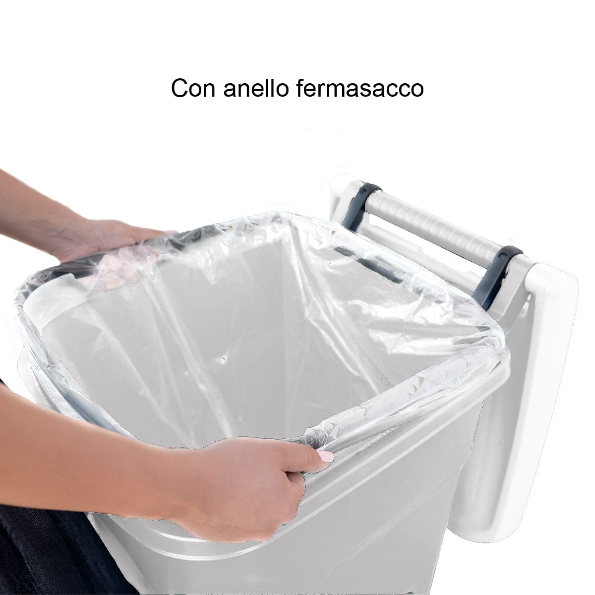 PEDAL BIN WHITE URBAN SYSTEM 60LT WITH WHEELS - best price from Maltashopper.com BR410007609