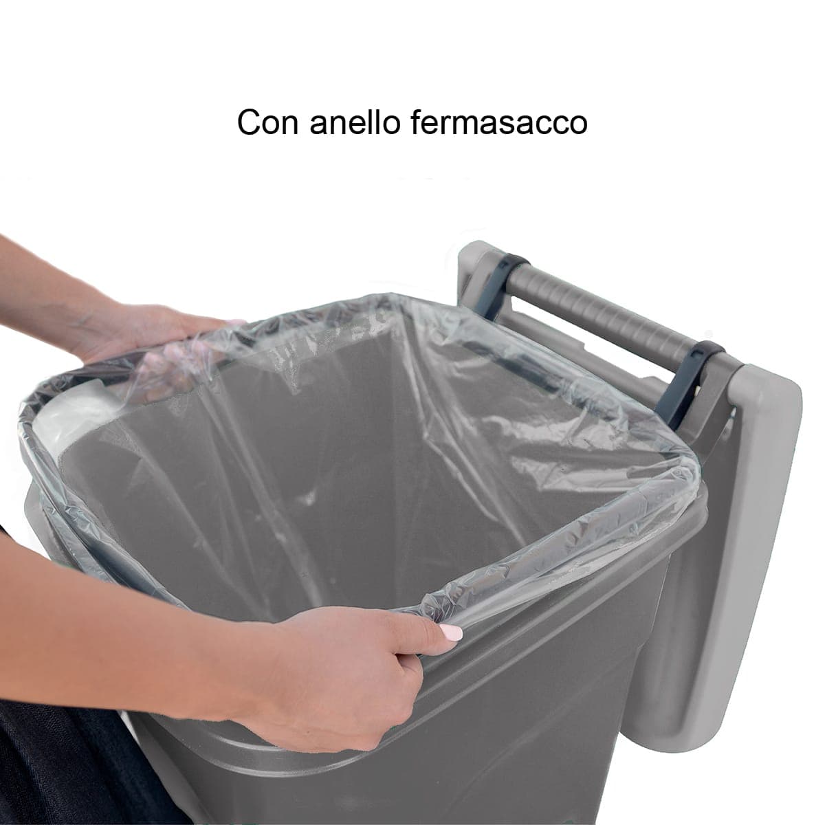 DUSTBIN WITH PEDAL GREY URBAN SYSTEM 60LT WITH WHEELS - best price from Maltashopper.com BR410007607