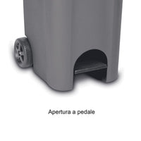 DUSTBIN WITH PEDAL GREY URBAN SYSTEM 60LT WITH WHEELS - Premium Outdoor Dustbins from Bricocenter - Just €52.99! Shop now at Maltashopper.com