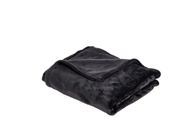 Casa FLANNEL Dark gray plaid, W 130 x L 160 cm