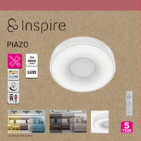 CEILING LAMP PIAZO METAL WHITE D38 CM LED 40W CCT DIMMABLE - Premium Ceiling Lights from Bricocenter - Just €91.99! Shop now at Maltashopper.com