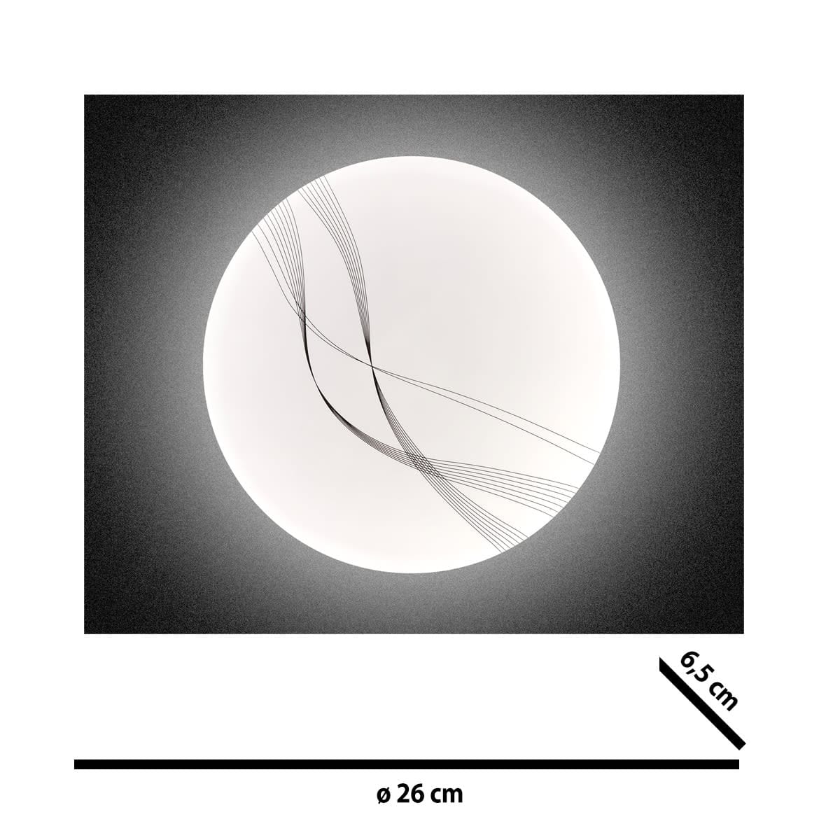 CEILING LAMP MILA PLASTIC WHITE D26 CM LED 18W NATURAL LIGHT