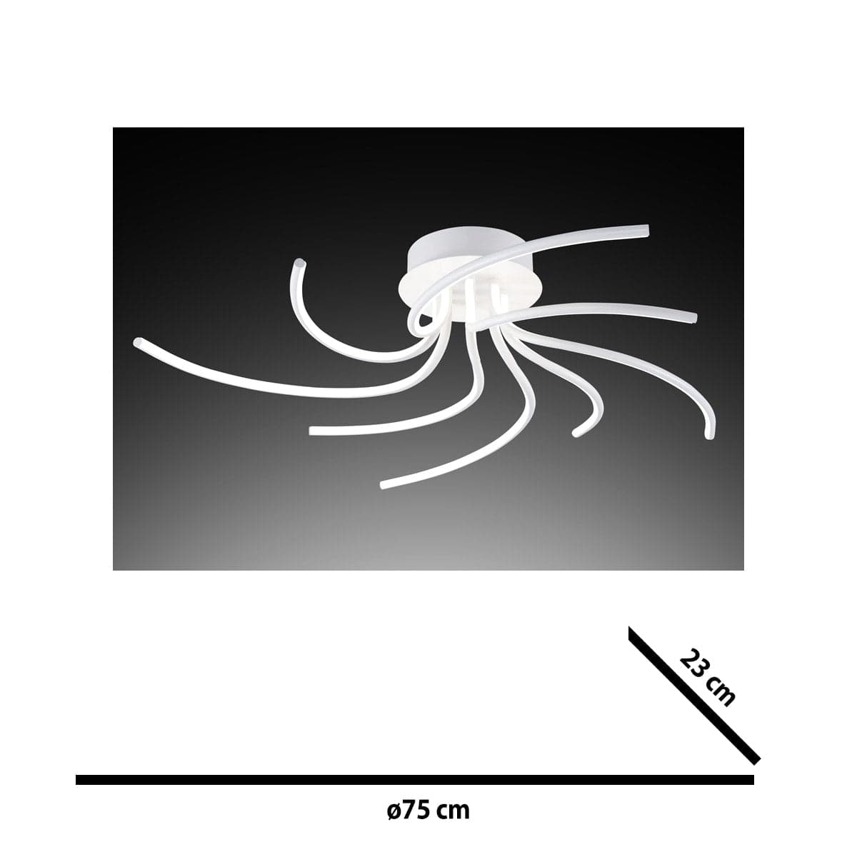 Bricocenter CEILING LIGHT NEBULA ALUMINIUM WHITE D12 CM LED 36W CCT DIMMABLE