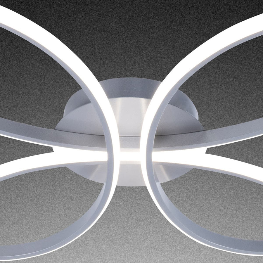 CEILING LIGHT BUTTERFLY ALUMINIUM WHITE D55 CM LED 38W CCT DIMMABLE - best price from Maltashopper.com BR420008327