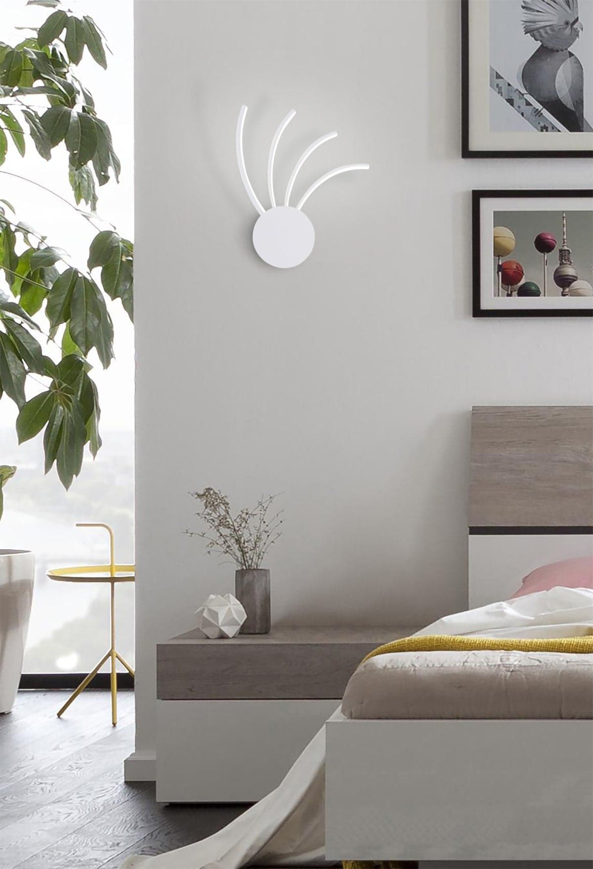 WALL LIGHT NEBULOSA ALUMINIUM WHITE LED 11W CCT DIMMABLE - best price from Maltashopper.com BR420008320