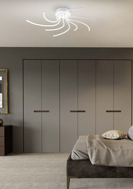 Bricocenter CEILING LIGHT NEBULA ALUMINIUM WHITE D12 CM LED 36W CCT DIMMABLE