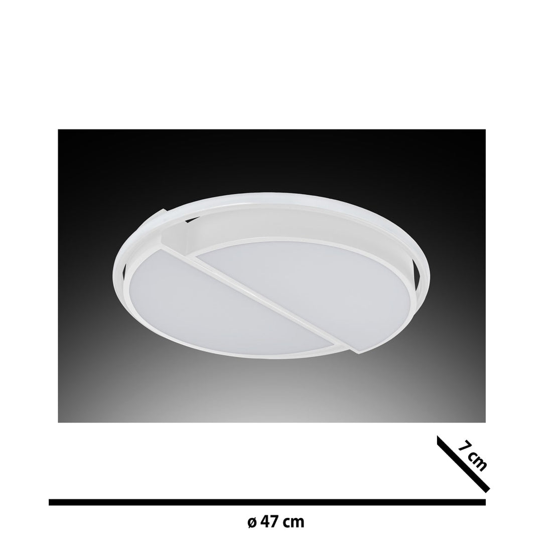 CEILING LIGHT INES PLASTIC WHITE D49 LED 48W CCT DIMMABLE - best price from Maltashopper.com BR420008536