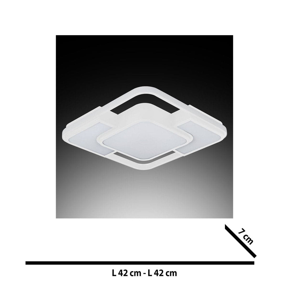 CEILING LAMP ALICIA METAL WHITE 42X42CM LED 36W CCT DIMMABLE - best price from Maltashopper.com BR420008175
