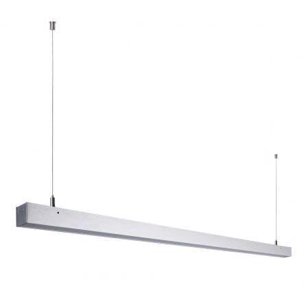 Bricocenter SLIMLINE ALUMINIUM PROFILE SILVER 100 CM LED 28W NATURAL LIGHT