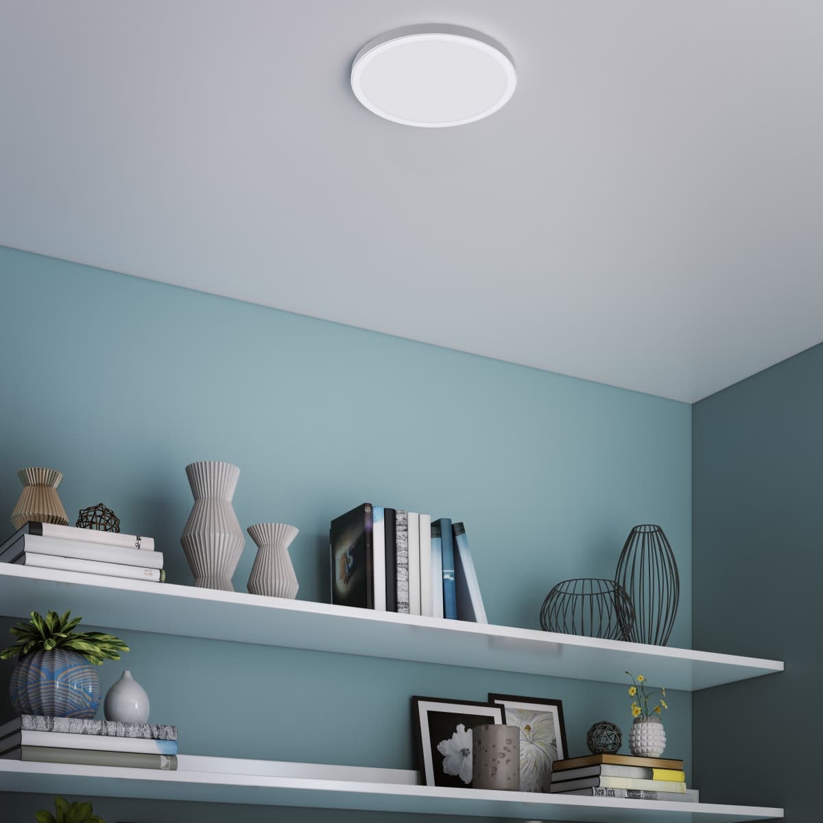 RECESSED SPOTLIGHT MANOA METAL WHITE D22.8 CM LED 22W IP44 WARM NATURAL LIGHT