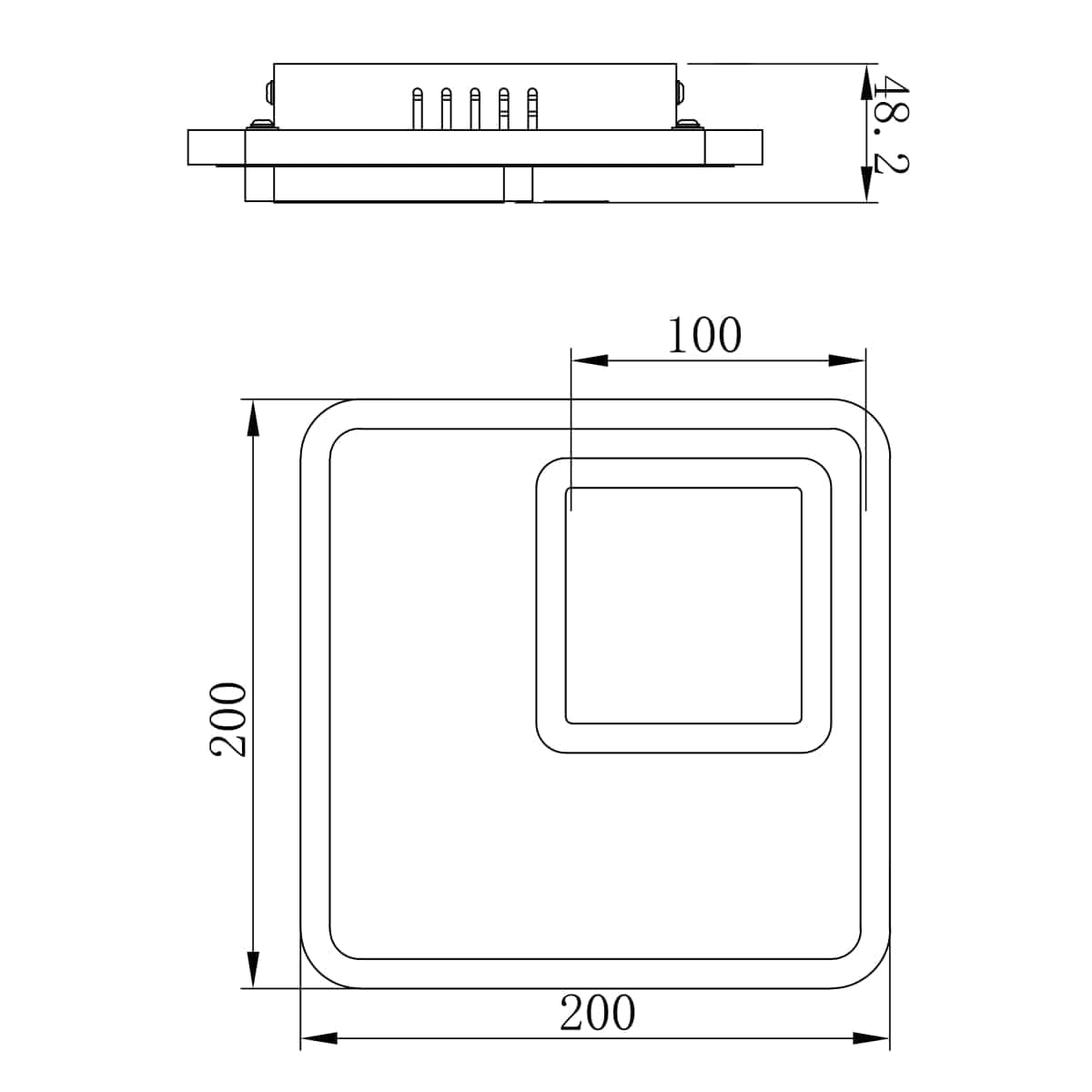 Bricocenter KENSHI WALL LIGHT METAL WHITE 20X20 CM LED 12W RGBW