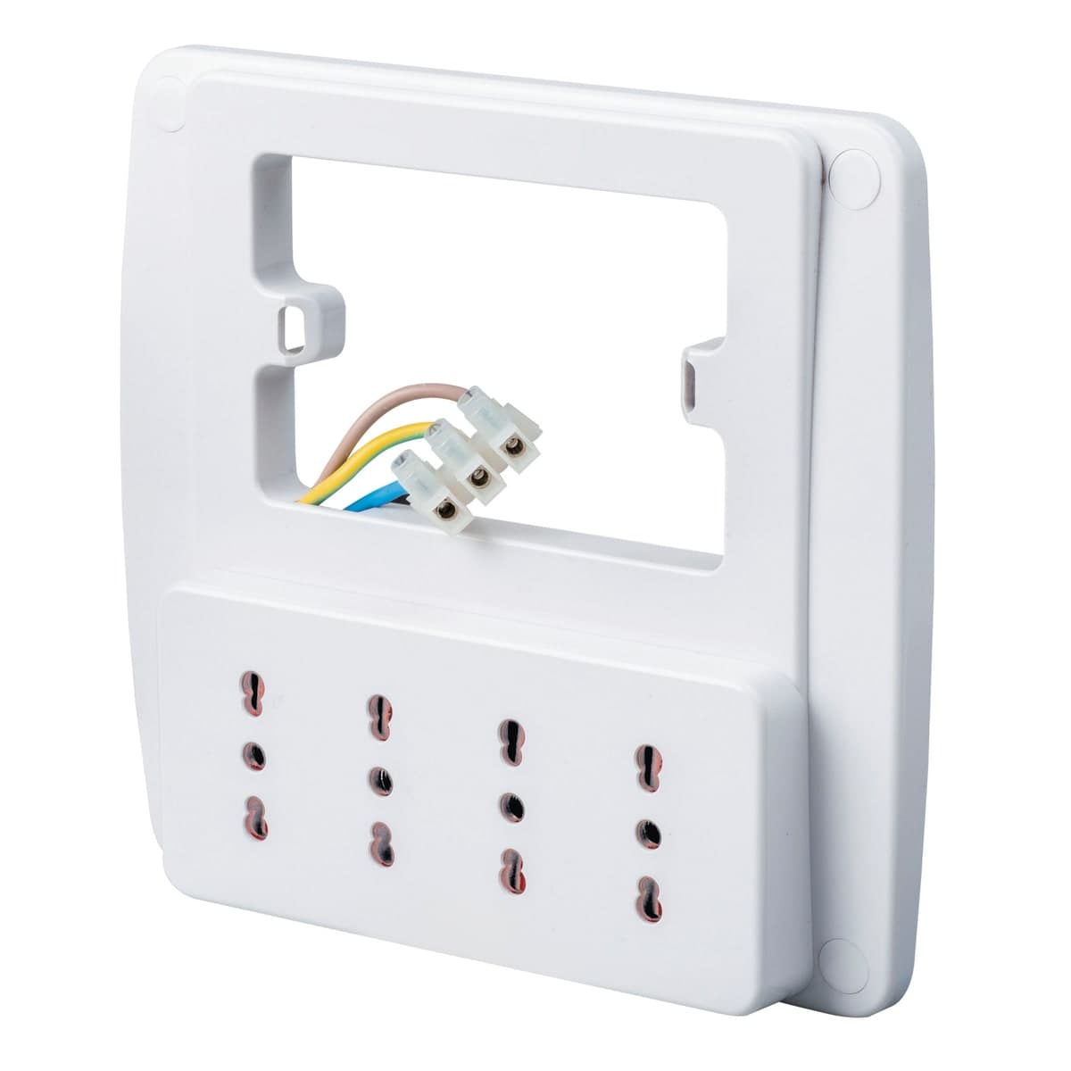 EMILIA SMART WALL SOCKET 4 SOCKETS 10/16A SUITABLE FOR 3-PIN BOX WHITE