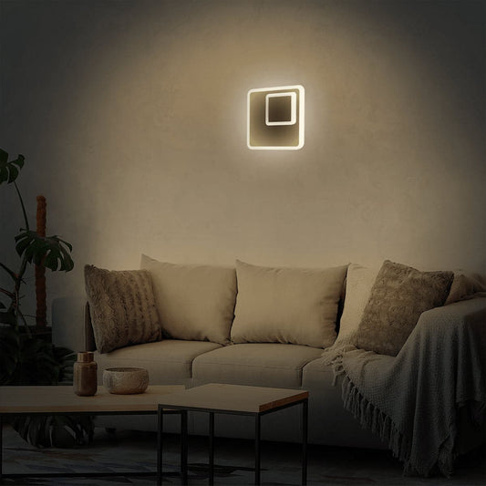 KENSHI WALL LIGHT METAL BLACK 20X20 CM LED 12W RGBW - best price from Maltashopper.com BR420008261