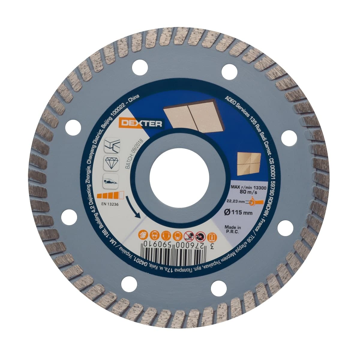 DEXTER DIAMOND DISCS FOR CERAMICS 115x1 - best price from Maltashopper.com BR400002564