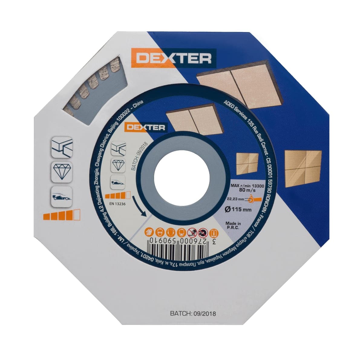 DEXTER DIAMOND DISCS FOR CERAMICS 115x1 - best price from Maltashopper.com BR400002564