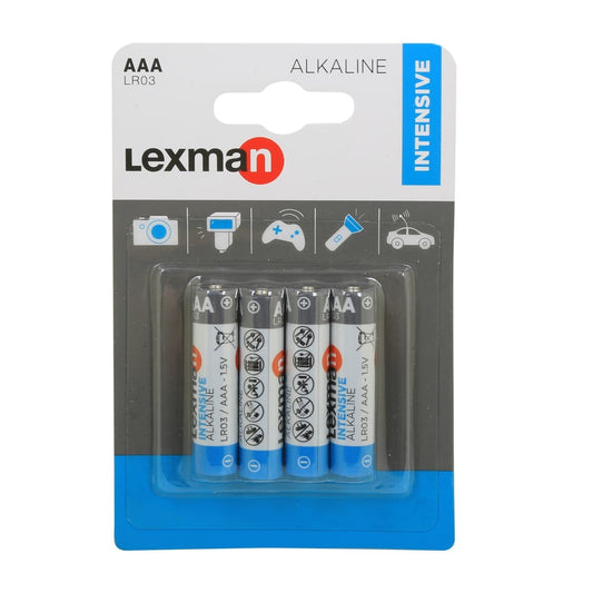 4 ALKALINE MINISTILO AAA BATTERIES INTENSIVEN