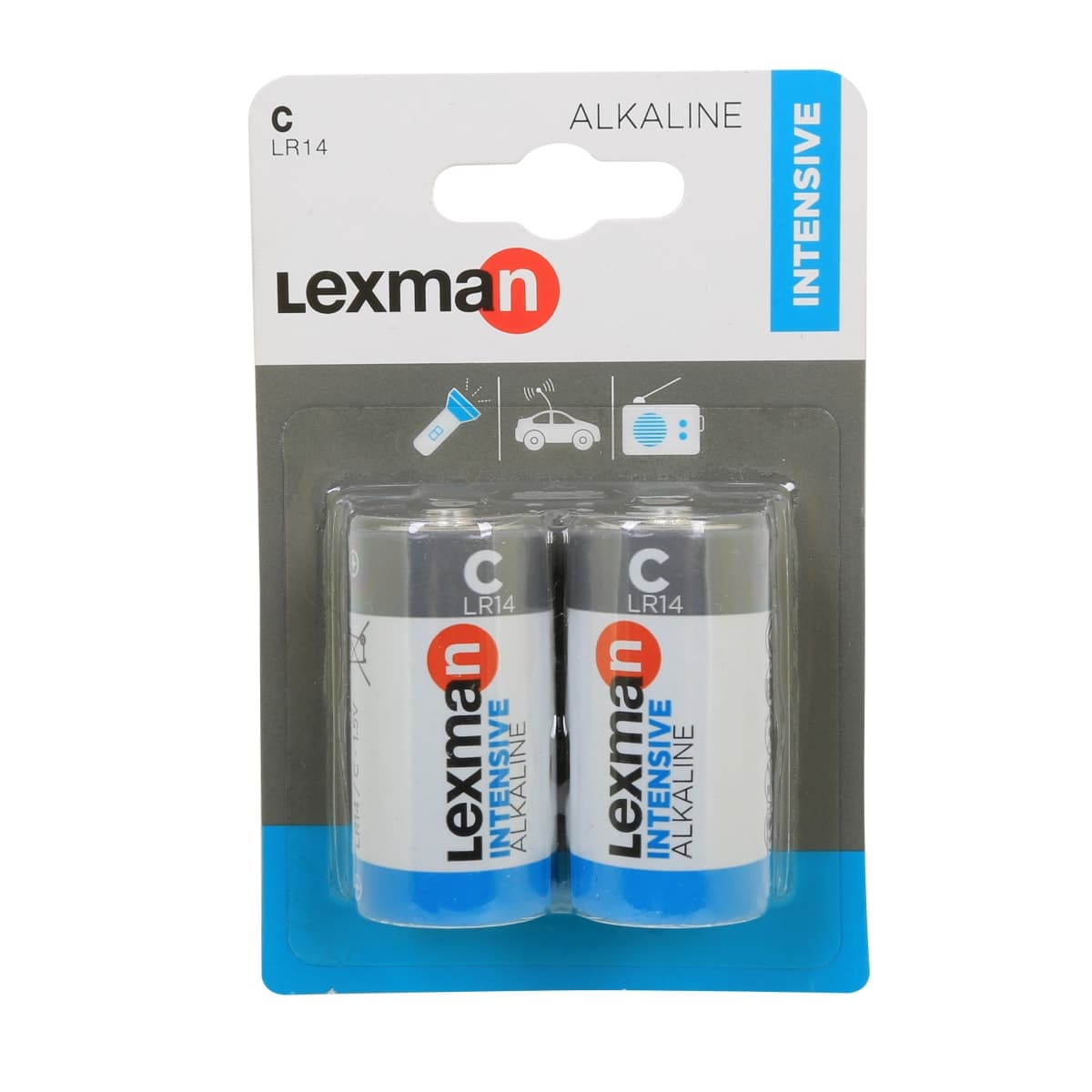 2 INTENSIVE ALKALINE HALF-TORCH C BATTERIES