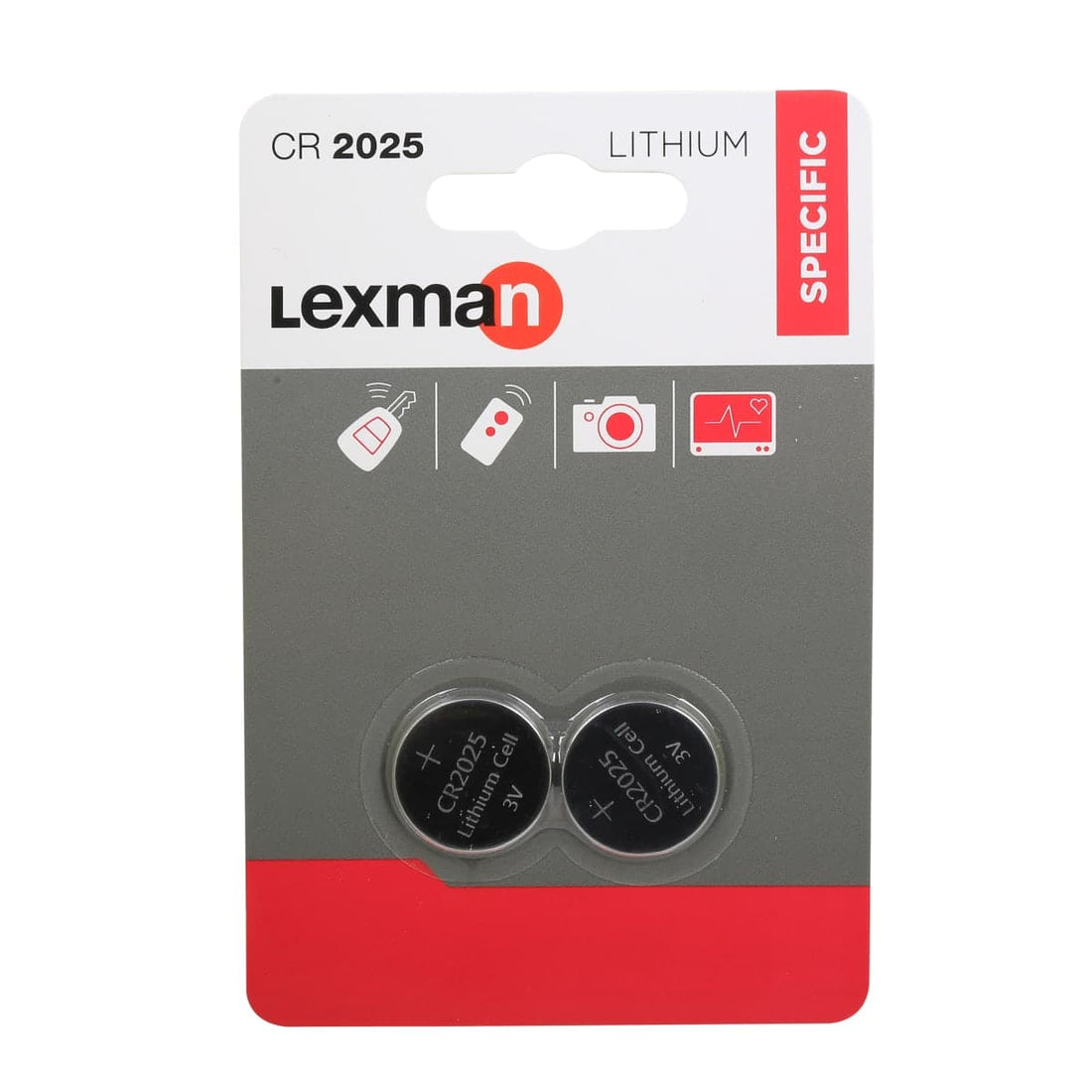 2 X LEXMAN CR2025 LITHIUM BATTERIES