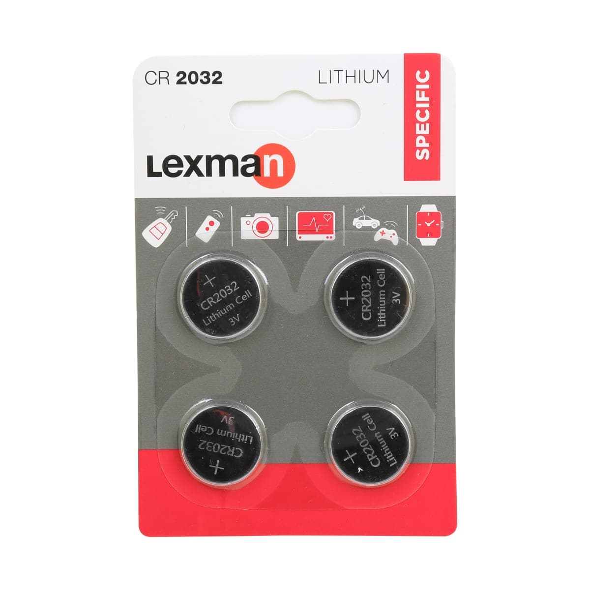 4 CR2032 LITHIUM LEXMAN BATTERIES