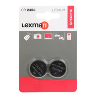 2 X LEXMAN CR2450 LITHIUM BATTERIES - best price from Maltashopper.com BR420004076