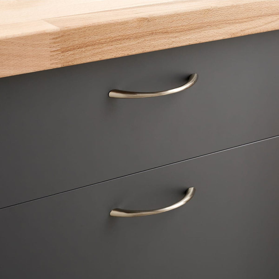 Bricocenter CHICH HANDLE LENGTH 96 MM SATIN NICKEL 2 PIECES