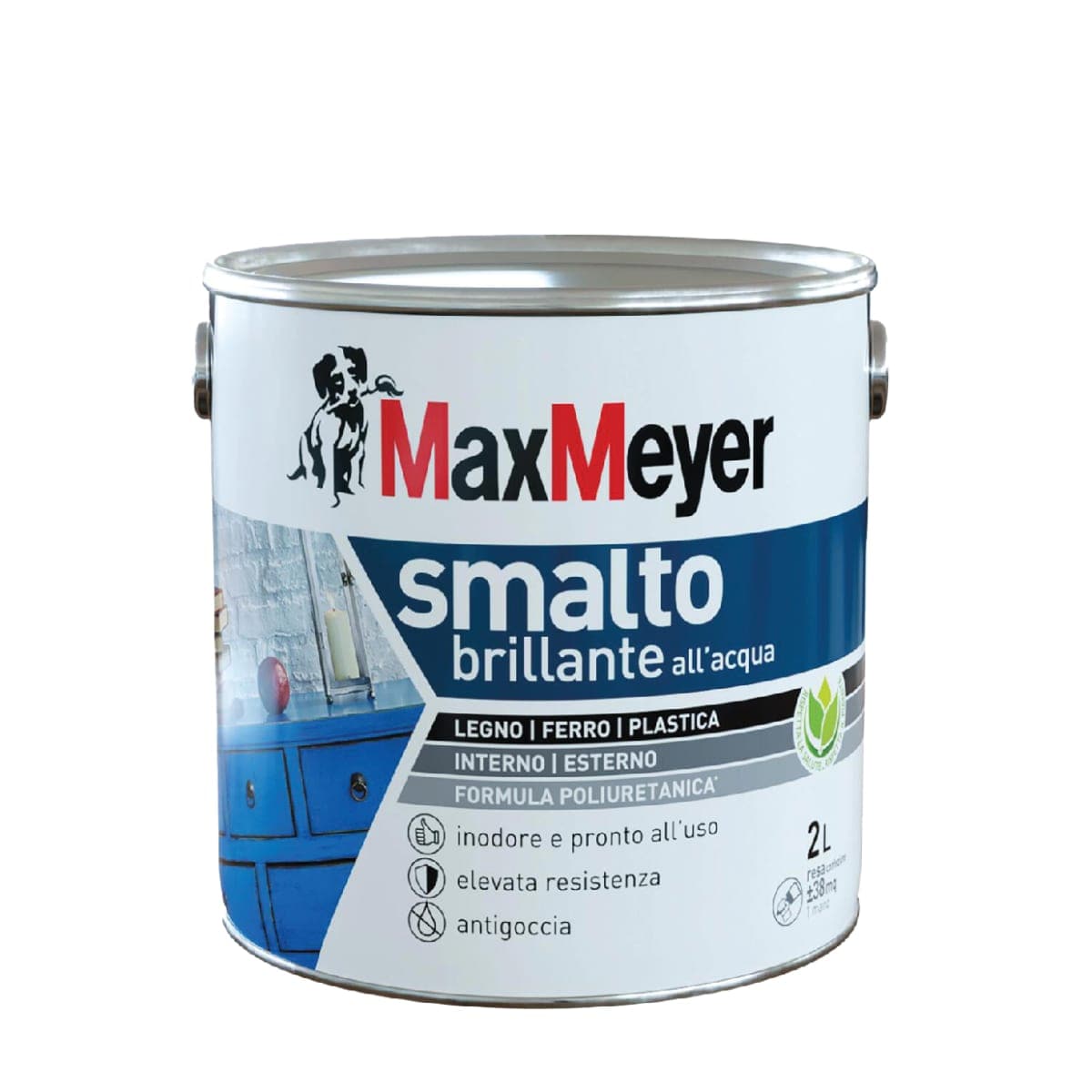 BRILLIANT WHITE POLYURETHANE WATERBORNE ENAMEL 2 L - best price from Maltashopper.com BR470005174