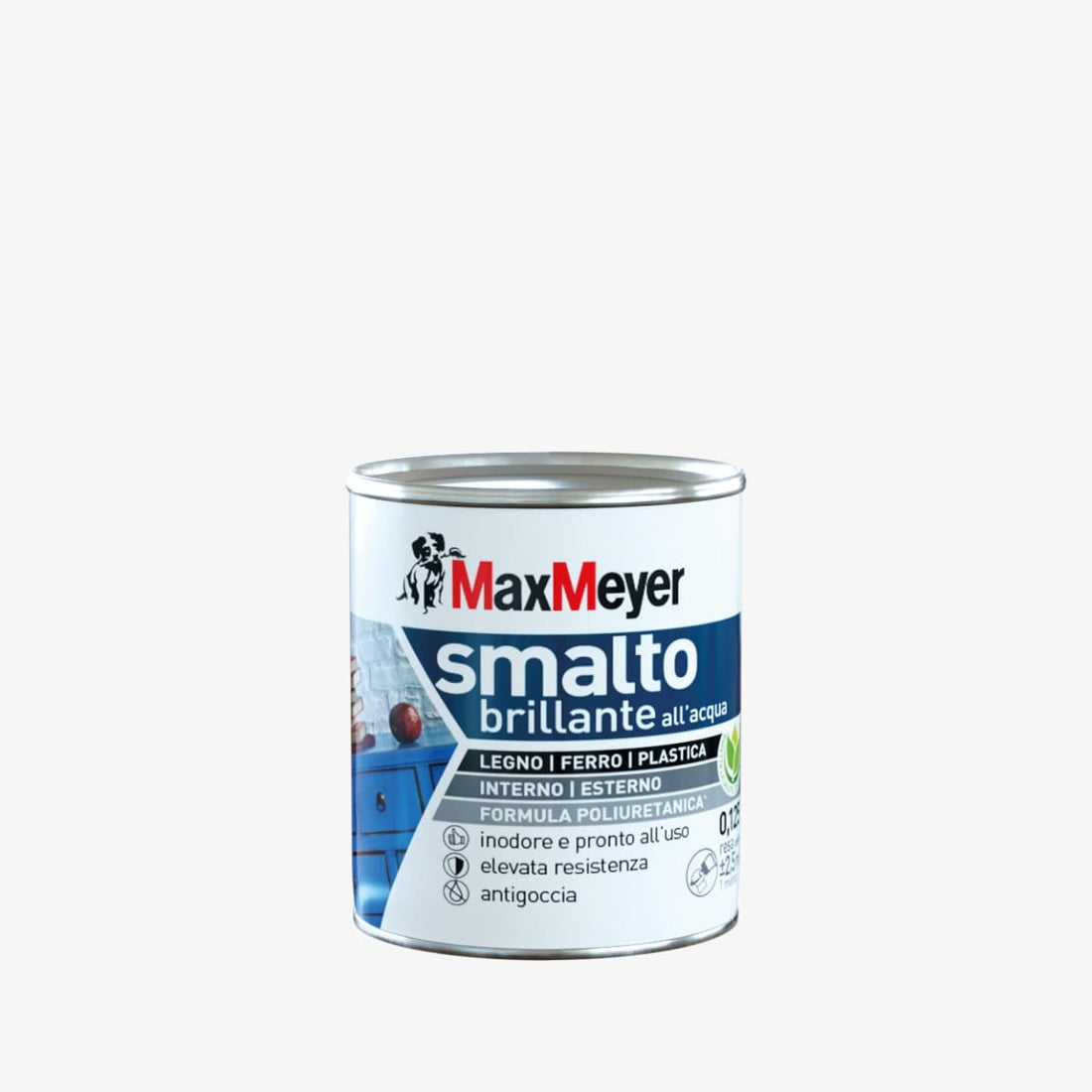 BRILLIANT WHITE POLYURETHANE WATER ENAMEL 125 ML - best price from Maltashopper.com BR470005156