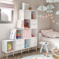 3 SPACEO KUB L105xP31.7xH36CM WOOD CUBS WHITE - best price from Maltashopper.com BR440001978