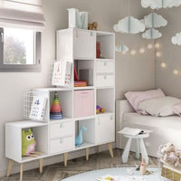 4 SPACEO KUB L139.3xP31.7xH36CM WOOD CUBS WHITE - best price from Maltashopper.com BR440001979