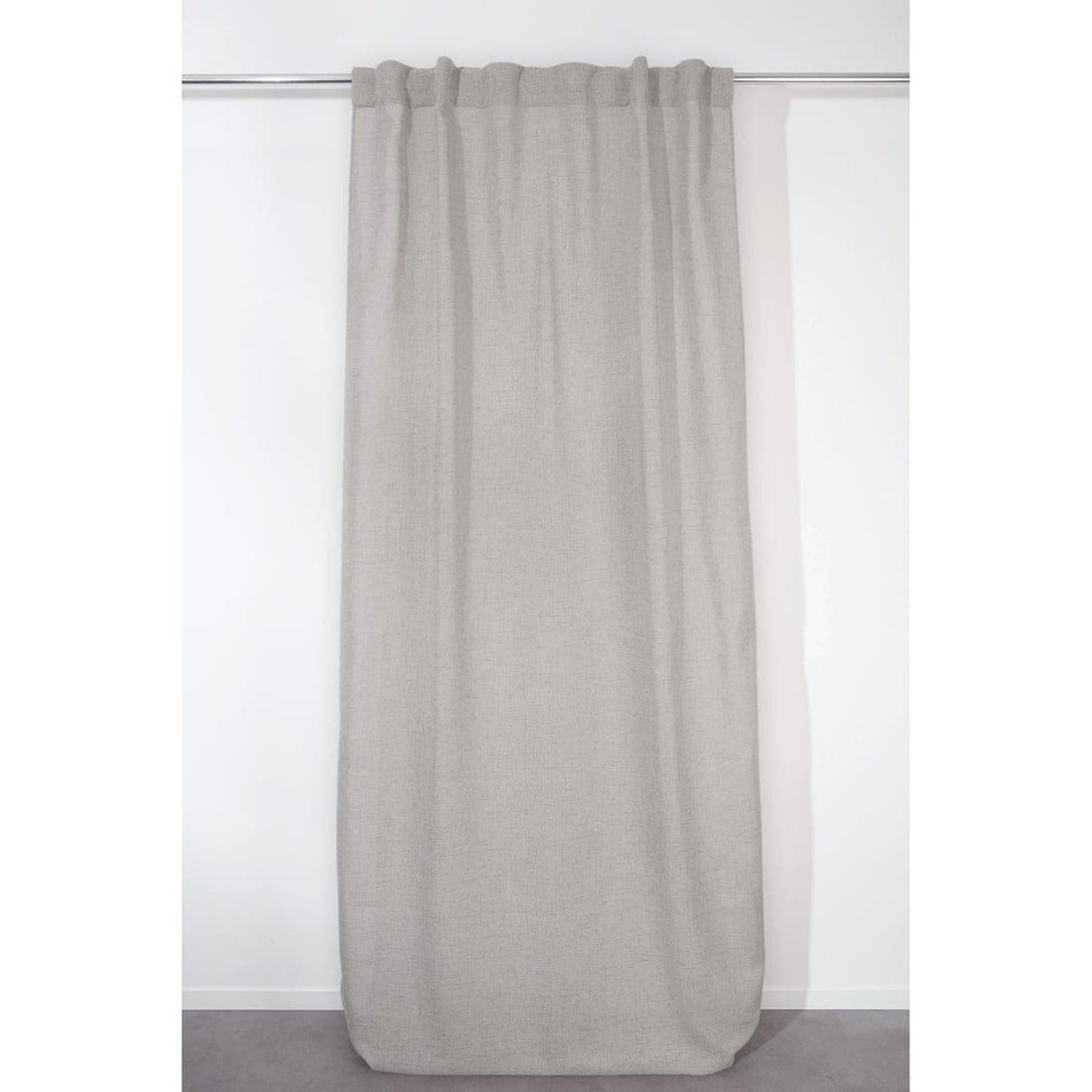 LIGHT GREY OPAQUE COLOSO CURTAIN 135X280 CM WITH LOOP AND WEBBING - best price from Maltashopper.com BR480008004