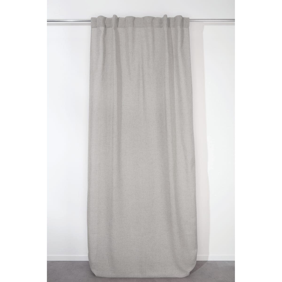 Bricocenter LIGHT GREY OPAQUE COLOSO CURTAIN 135X280 CM WITH LOOP AND WEBBING