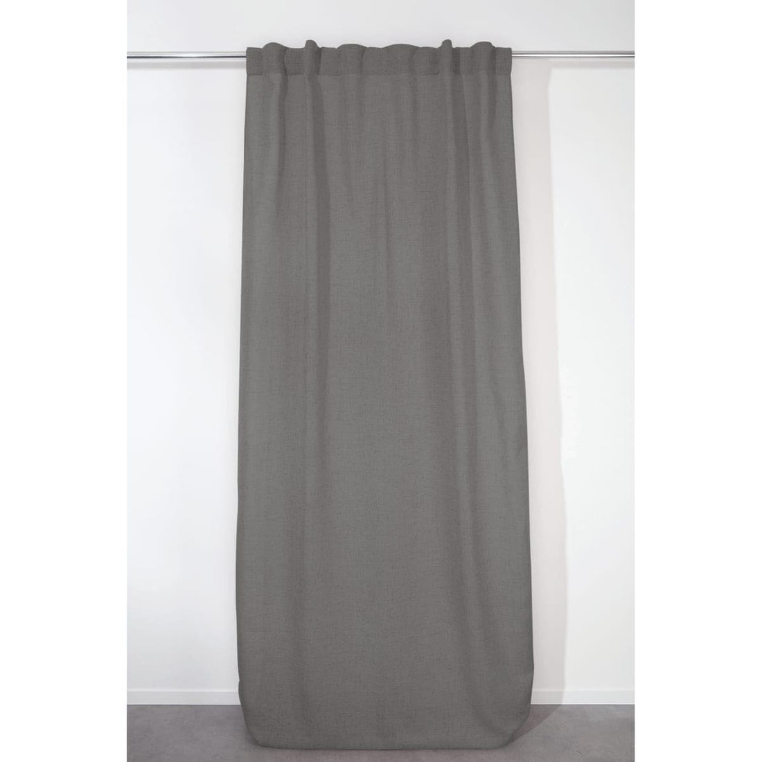 COLOSO DARK GREY OPAQUE CURTAIN 135X280 CM WITH LOOP AND WEBBING - best price from Maltashopper.com BR480008002