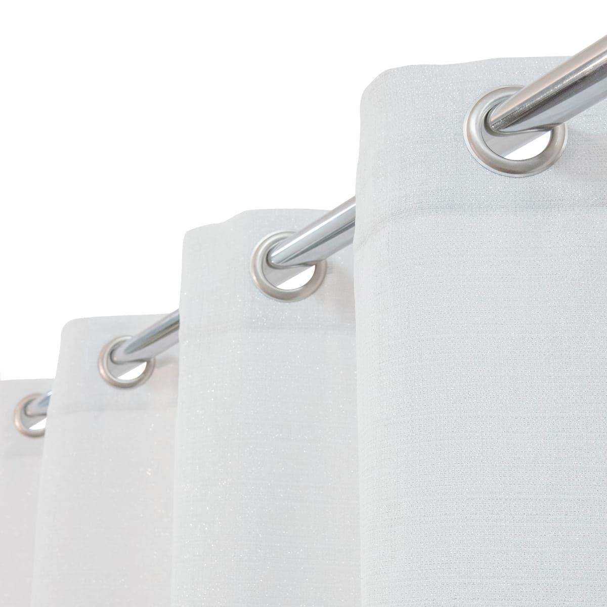 DARIO CURTAIN WHITE SILVER OPAQUE 140X280 CM