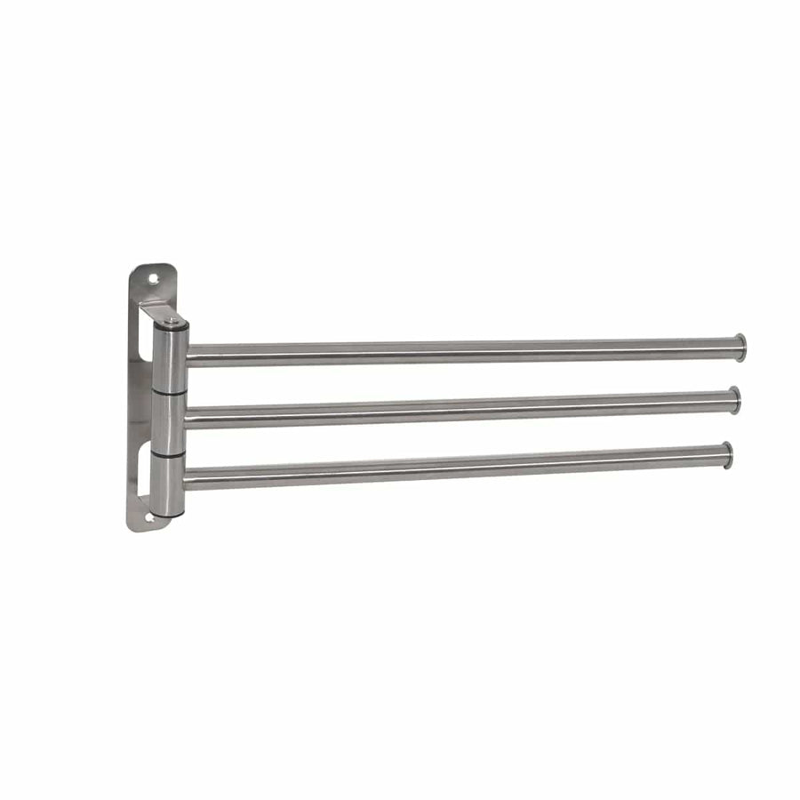 Bricocenter TOWEL HOLDER 3 JOINTS L 40 CM SCREWS LOFT/MIA SATIN STEEL