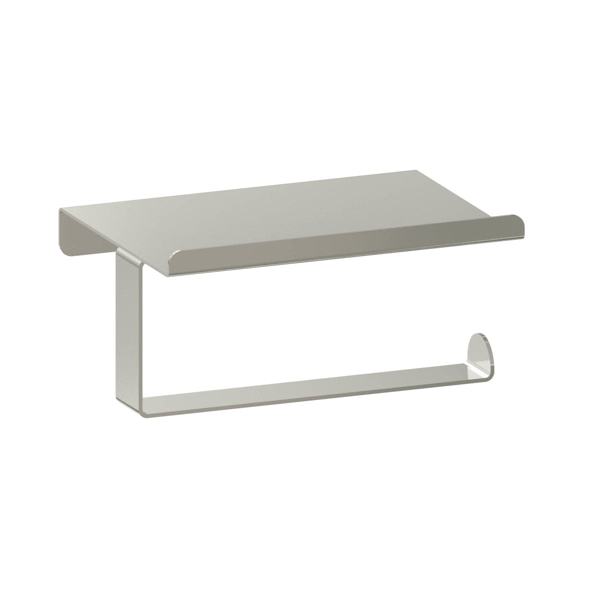 Bricocenter ROLL HOLDER W/SHELF SCREWS LOFT/MIA SATIN FINISH