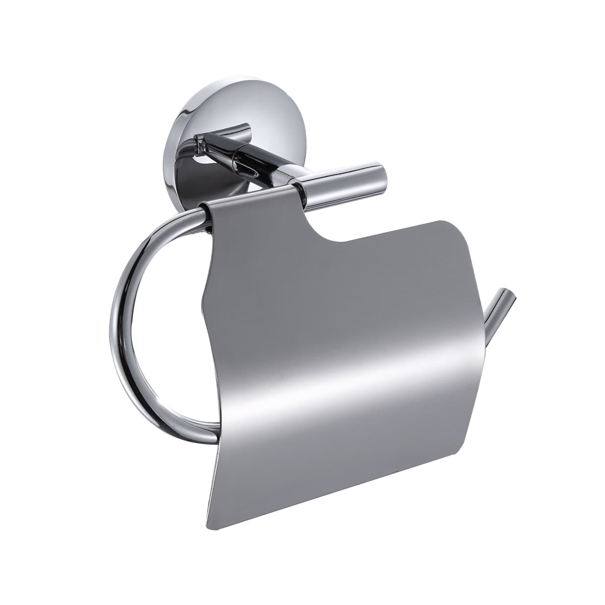 Bricocenter TOILET ROLL HOLDER COVERED WITH SCREWS OR ADHESIVE SUITE SENSEA CHROME